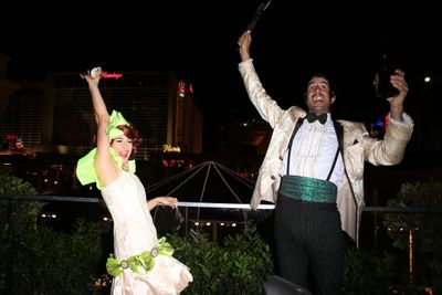 Penny Pibbets and The Gazillionaire Champagne Toast Photo
