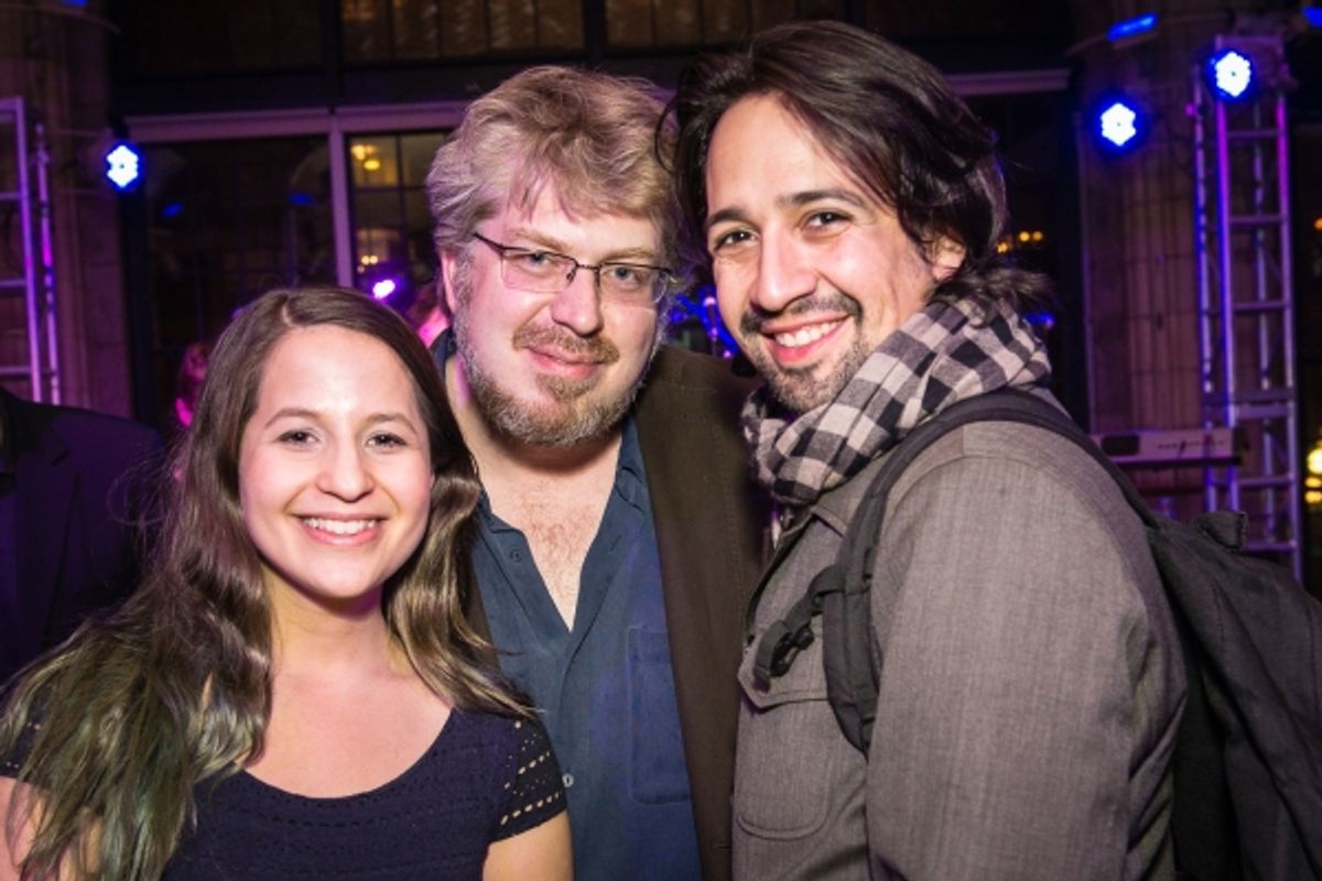 Shaina Taub, Dave Malloy and Lin-Manuel Miranda. Photo credit: Marielle Solan. at 