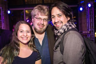 Shaina Taub, Dave Malloy and Lin-Manuel Miranda. Photo credit: Marielle Solan. Photo