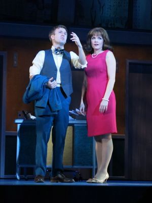 Jeremy Morse as J. Pierrepont Finch and Becky Gulsvig as Rosemary Pilkington @ BroadwayWorld Jeremy Morse as J. Pierrepont Finch and Becky Gulsvig as Rosemary Pilkington Photo