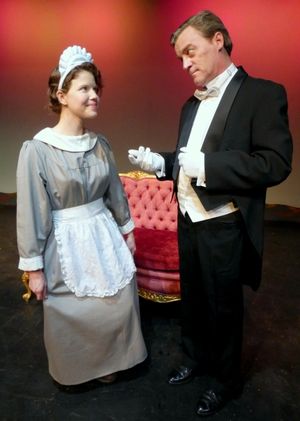 Doris (Janet Lee Rodriguez) receives instruction from Gudgeon (Harold Dershimer), The Photo