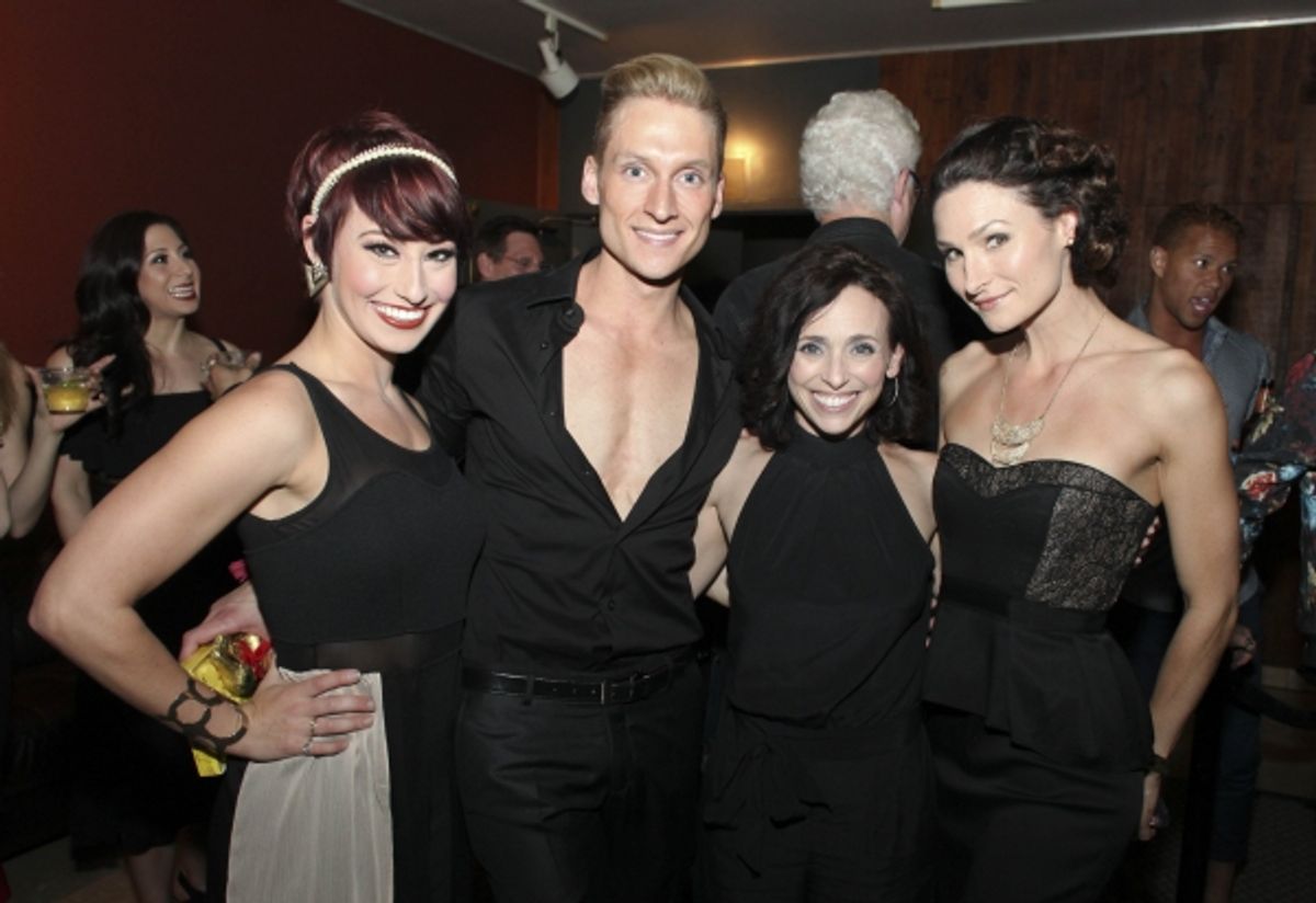 Cast members Nina Schreckengost, Brian Steven Shaw, Director/Choreographer Dana Solimando and cast member Lauren Decierdo at 