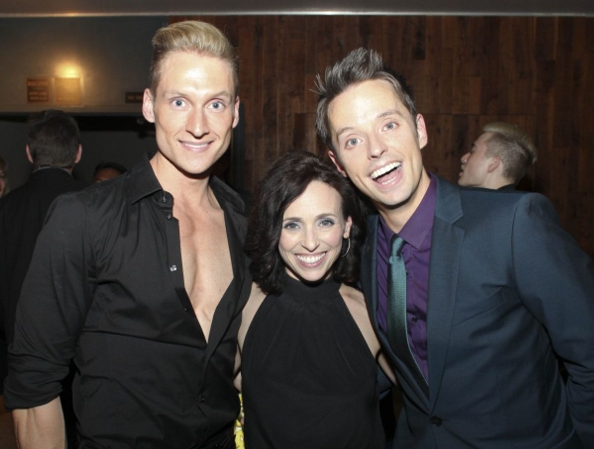 Cast member Brian Steven Shaw, Director/Choreographer Dana Solimando and cast member Daniel Dawson at 