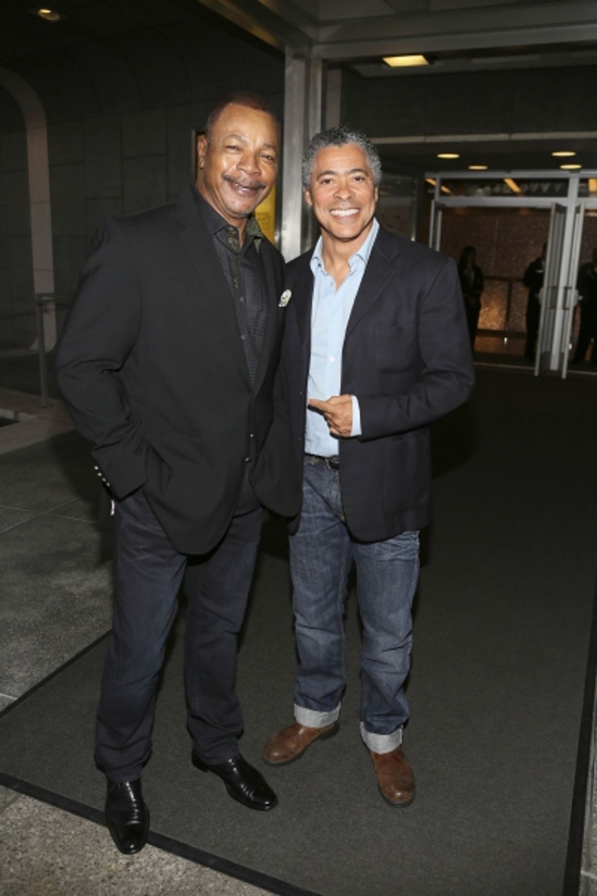 Actors Carl Weathers and Dominic Hoffman at 