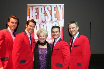 Members of Jersey Boys Cast with Kathy Panoff Photo