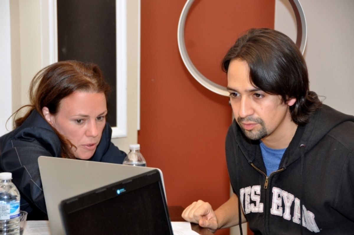 Georgia Stitt and Lin-Manuel Miranda at 