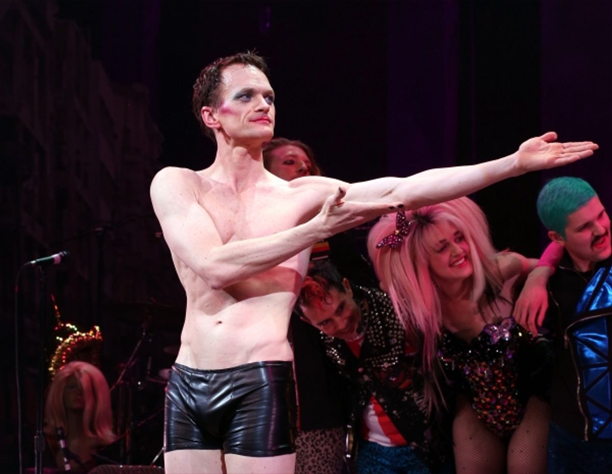 Neil Patrick Harris and Lena Hall with band d at 