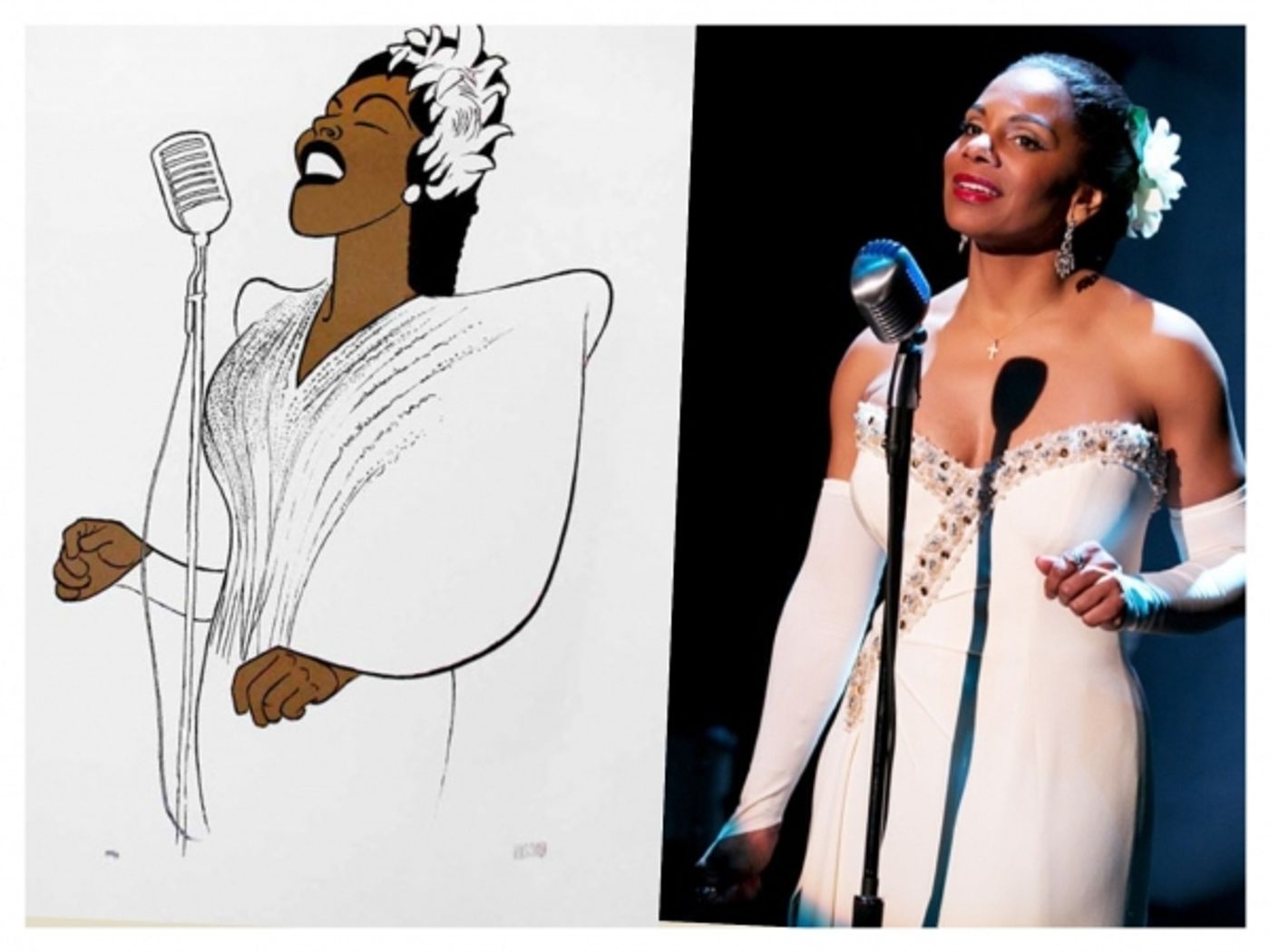 Exclusive Photo Flash: Audra McDonald Gets Hirschfeld Treatment for LADY DAY Opening Night Gift! Exclusive Photo Flash: Audra McDonald Gets Hirschfeld Treatment for LADY DAY Opening Night Gift! Image