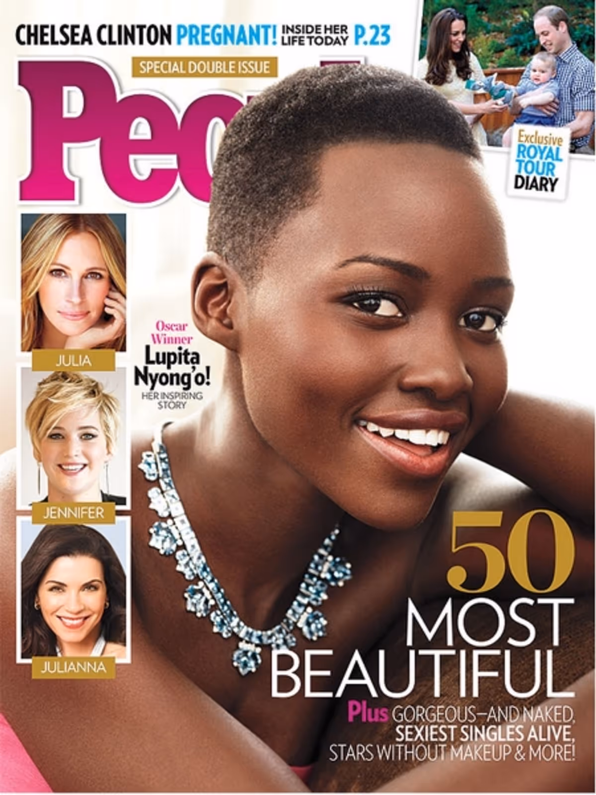 Lupita Nyong''o on the cover of People Magazine (Photo via People) at Lupita Nyong'o Named People's Most Beautiful Woman