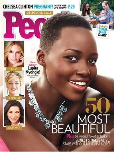 Lupita Nyong''o on the cover of People Magazine (Photo via People) Photo