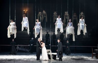 Prince (Yuri Shlikov), Tatyana (Olga Lerman), Onegin (Sergey Makovetsky) Photo
