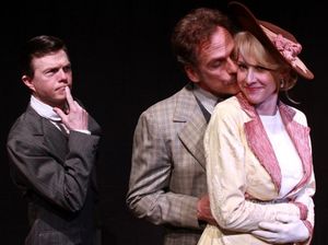 Randall Utterword (Joel Sandel), Hector Hushabye (Joe Kirkendall), and Lady Ariadne Utterword (Elizabeth Marshall Black) @ BroadwayWorld Randall Utterword (Joel Sandel), Hector Hushabye (Joe Kirkendall), and Lady Ariadne U Photo