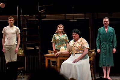 Gabriel Ebert, Mare Winningham, Tom McGowan, Patrick Page Photo