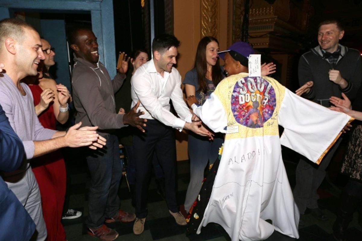 Charlie Pollock, Joshua Henry, Colin Donnell, Sutton Foster and Anastacia McCleskey at 