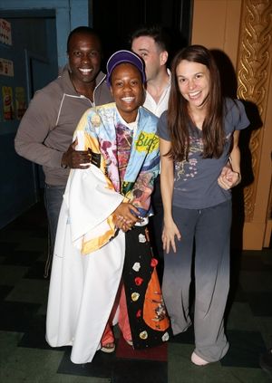 Anastacia McCleskey with Joshua Henry, Colin Donnell and Sutton Foster Photo
