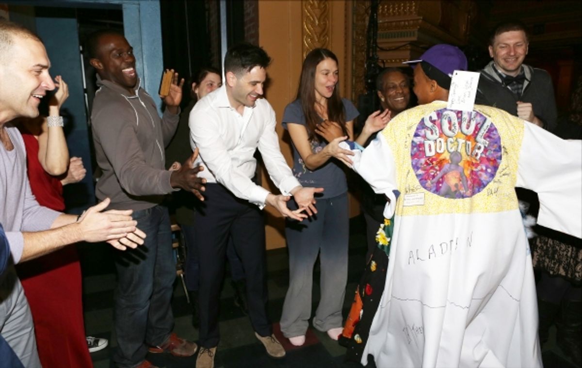 Charlie Pollock, Joshua Henry, Colin Donnell, Sutton Foster and Anastacia McCleskey at 