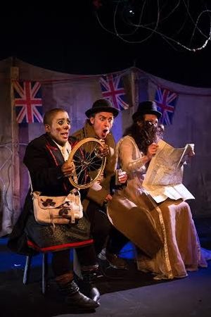 Alison Halstead (Reginalda), Rupert Elford (Ronaldo), and Helen Aldrich (Clara) Photo