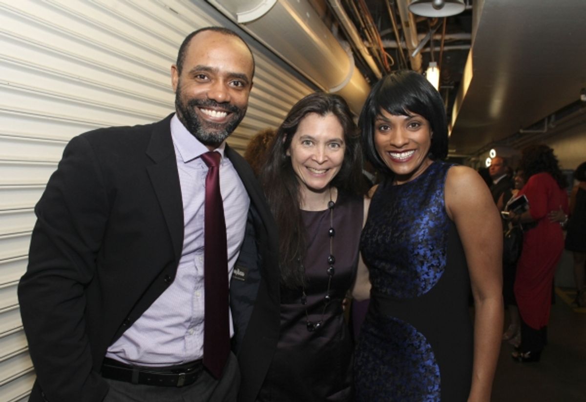 Cast member Nathaniel Stampley, Director Diane Paulus and cast member Alicia Hall Moran at 