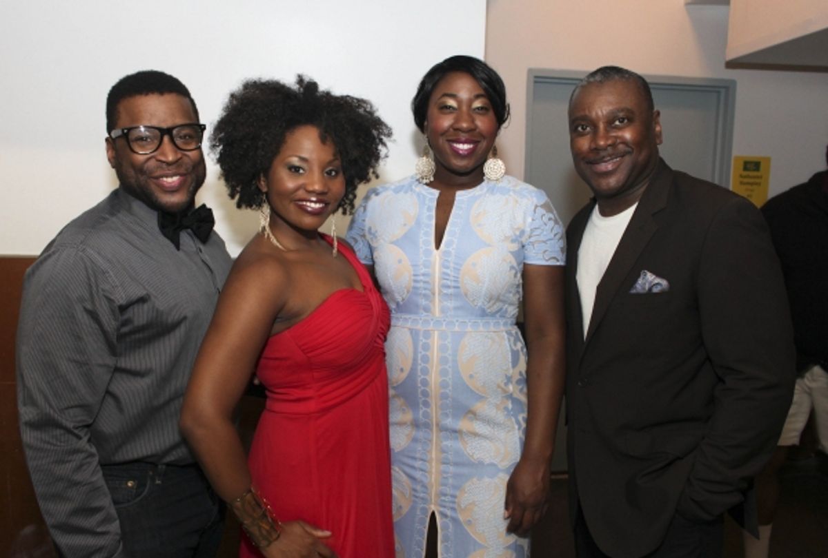 Cast members James Earl Jones II, Lindsay Roberts, Denisha Ballew and Kingsley Leggs  at 