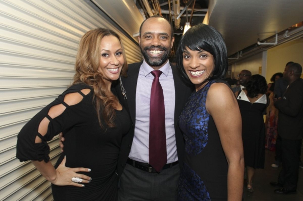 Actress Kiki Haynes and cast members Nathaniel Stampley and Alicia Hall Moran at 