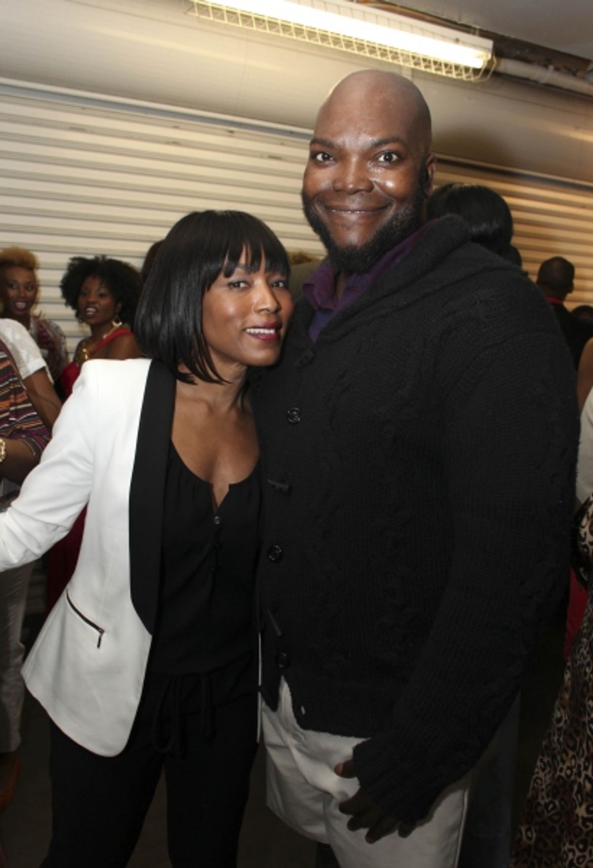 Actress Angela Bassett and cast member Dwelvan David at 