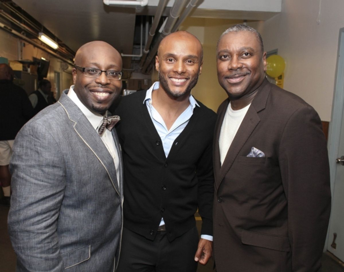 Cast member James Earl Jones II, musician Kenny Lattimore and cast member Kingsley Leggs at 