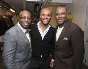 Cast member James Earl Jones II, musician Kenny Lattimore and cast member Kingsley Leggs @ BroadwayWorld Cast member James Earl Jones II, musician Kenny Lattimore and cast member Kingsley Le Photo
