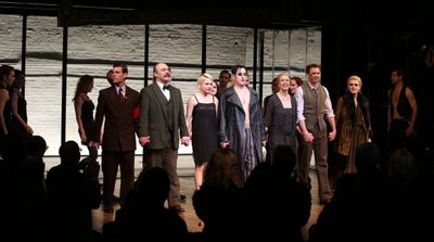 Aaron Krohn, Danny Burstein, Michelle Williams, Alan Cumming, Linda Emond, Bill Heck  Photo
