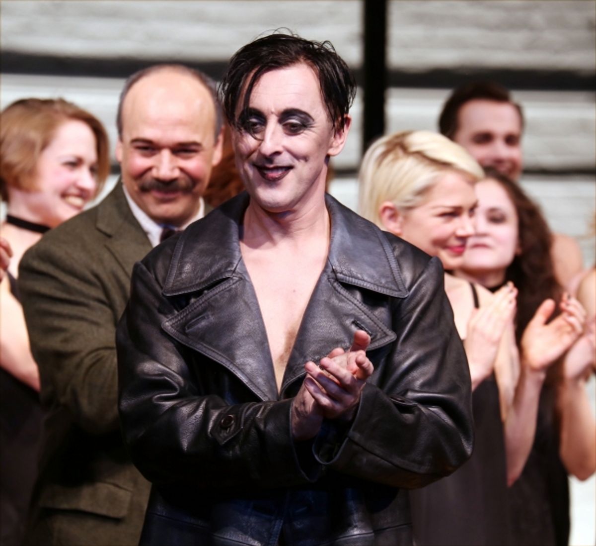 Danny Burstein, Alan Cumming and Michelle Williams  at 