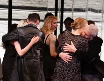 Michelle Williams, Alan Cumming, Linda Emond and John Kander  Photo