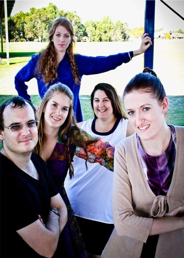 James Buckland, left, is appearing in Cosi this May with Leah Fitzgerald, Kate Lloyd  Photo