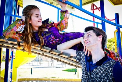 Leah Fitzgerald plays Julie in Cosi with Cody Fullbrook as Lewis. Picture: Katie-Lee  Photo