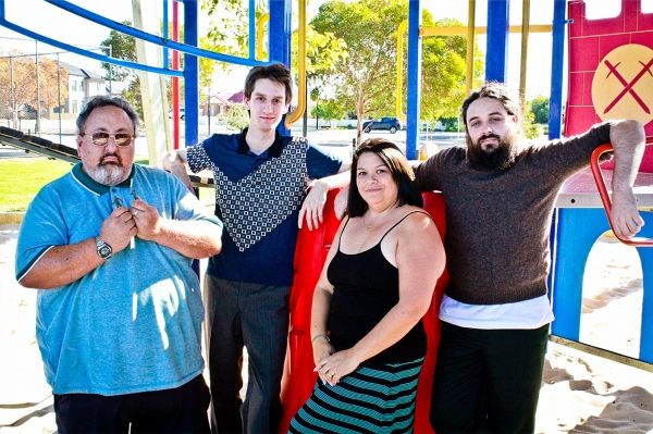 Pat McMahon, left, is Henry in Cosi with Cody Fullbrook as Lewis,  Devetta Ridgwell a Photo