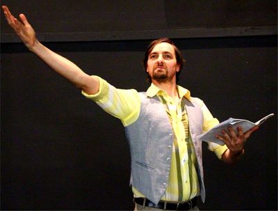 Shaun Griffin plays Roy in Cosi, a manic depressive overly enthusiastic about a parti Photo