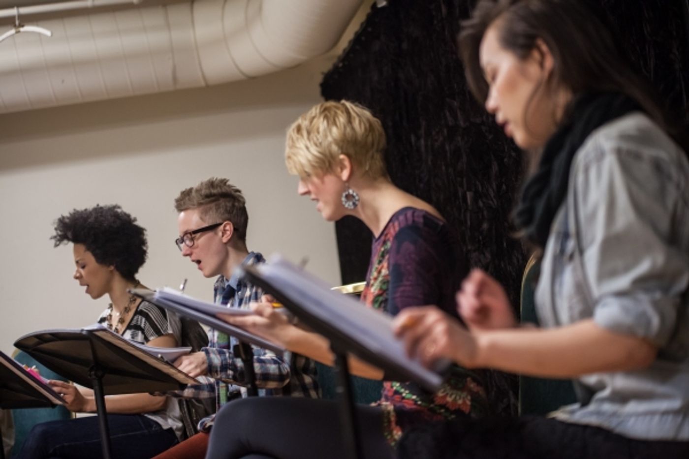 Photo Flash: In Rehearsal with ANTHEM's Jason Gotay, Remy Zaken, Randy Jones and More Off-Broadway  Image