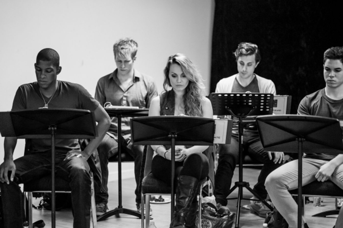 Photo Flash: In Rehearsal with ANTHEM's Jason Gotay, Remy Zaken, Randy Jones and More Off-Broadway  Image