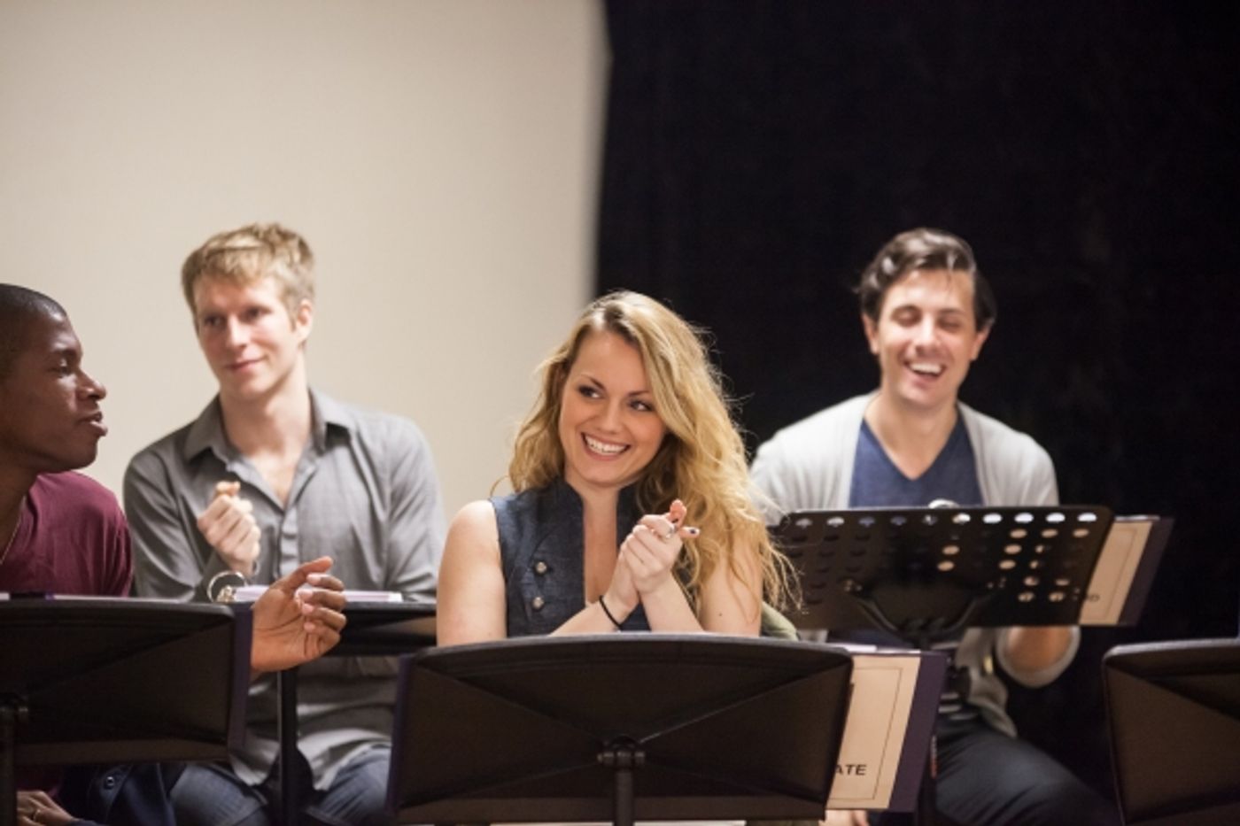 Photo Flash: In Rehearsal with ANTHEM's Jason Gotay, Remy Zaken, Randy Jones and More Off-Broadway  Image