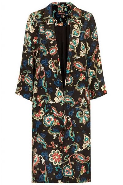 PAISLEY PRINT SILK OVERCOAT BY KATE MOSS FOR TOPSHOP Ã‚Â£120.00 Photo