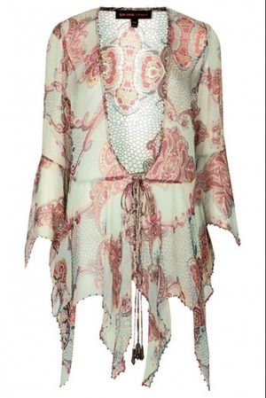 DRAPED PAISLEY TIE BLOUSE BY KATE MOSS FOR TOPSHOP Ã‚Â£75.00 Photo