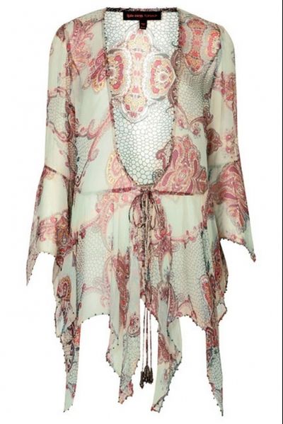 DRAPED PAISLEY TIE BLOUSE BY KATE MOSS FOR TOPSHOP Ã‚Â£75.00 Photo