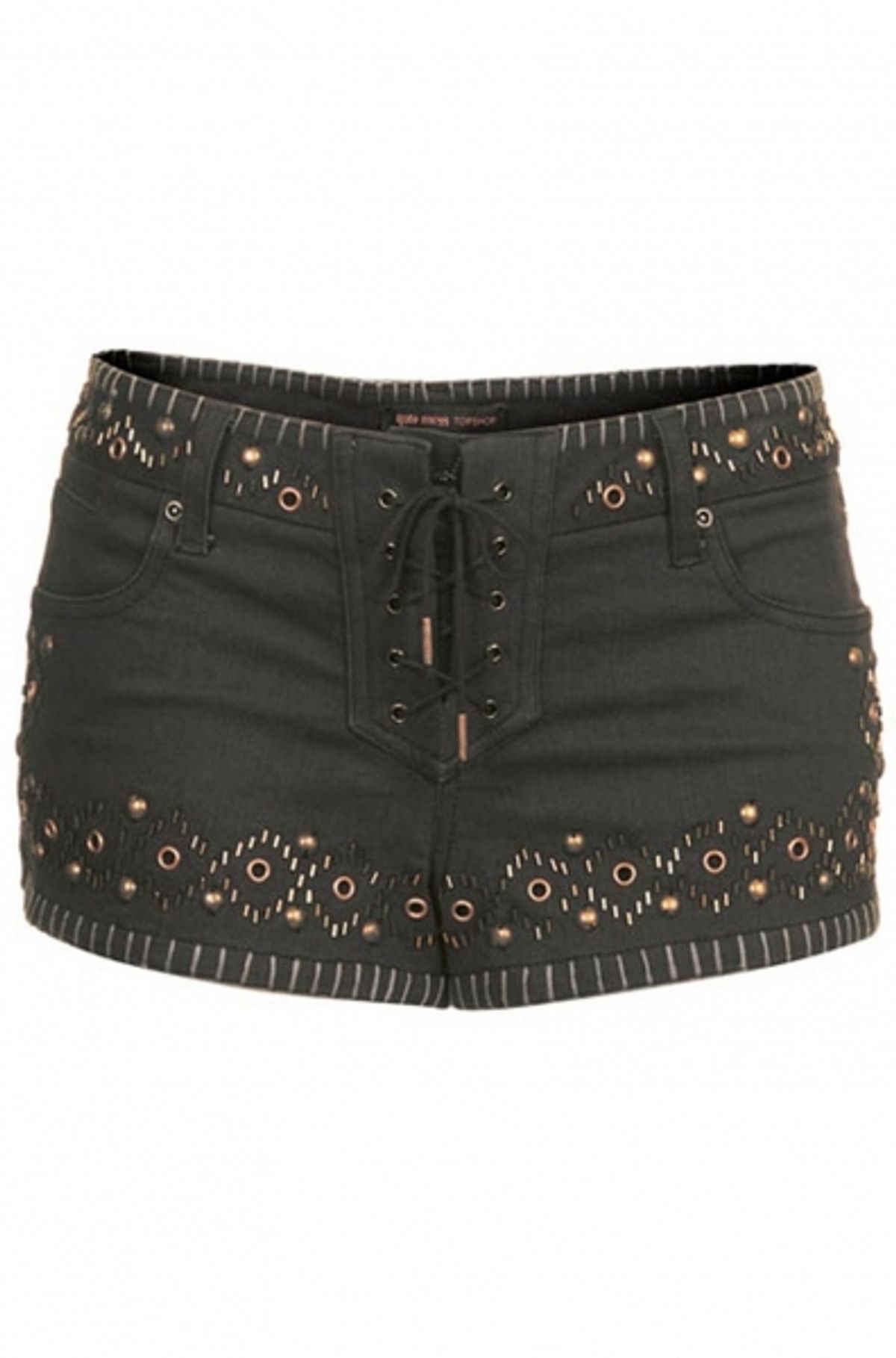 STUDDED DENIM SHORTS BY KATE MOSS FOR TOPSHOP Ã‚Â£50.00 at Kate Moss x Topshop Lands Wednesday