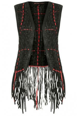 LEATHER WEAVE GILET BY KATE MOSS FOR TOPSHOP Ã‚Â£250.00 Photo