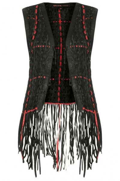 LEATHER WEAVE GILET BY KATE MOSS FOR TOPSHOP Ã‚Â£250.00 Photo