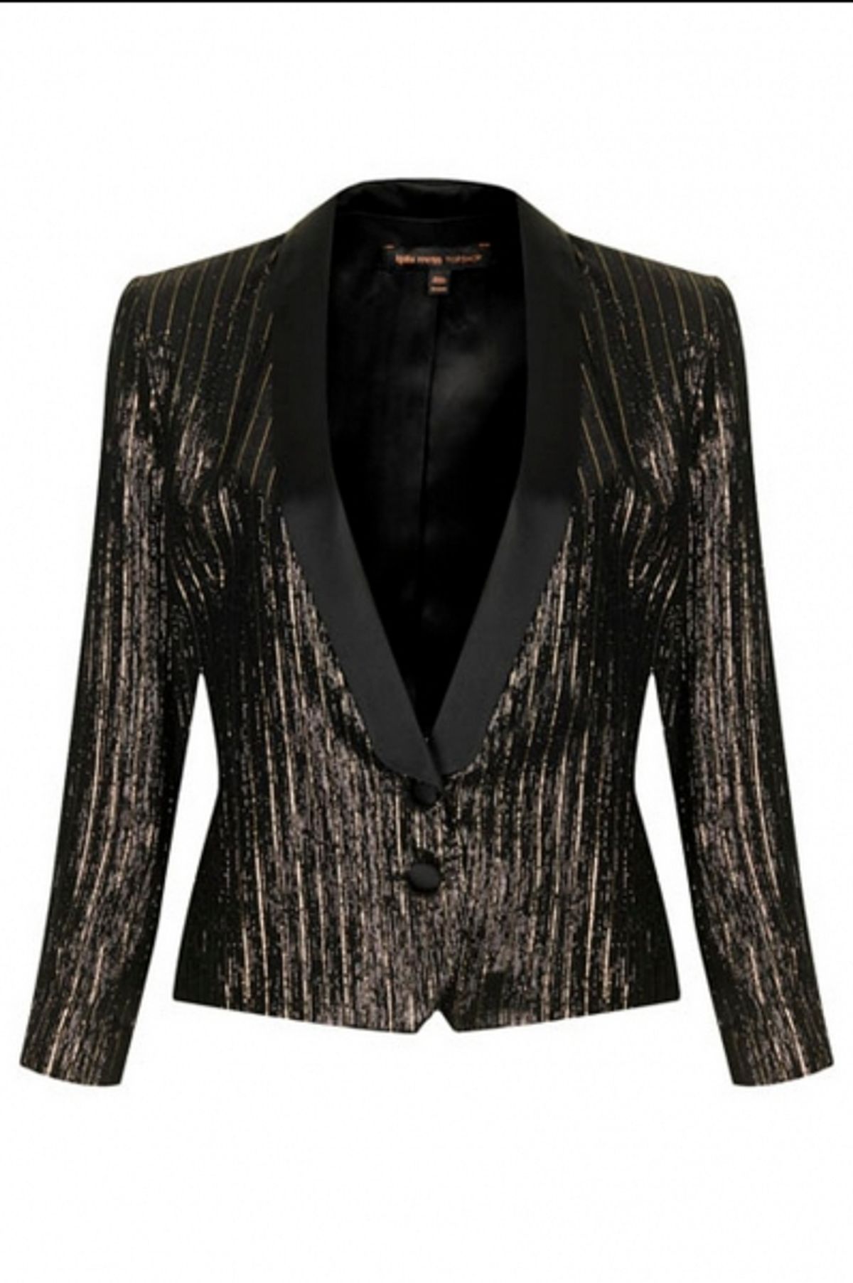 LAMÃƒâ€° TUEXDO SUIT JACKET BY KATE MOSS FOR TOPSHOP Ã‚Â£120.00 at Kate Moss x Topshop Lands Wednesday