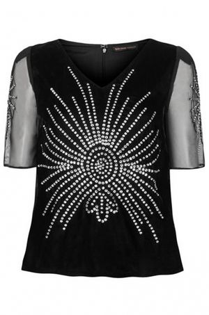 DIAMANTE VELVET TOP BY KATE MOSS FOR TOPSHOP Ã‚Â£50.00 Photo