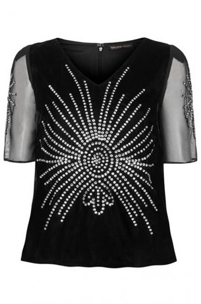 DIAMANTE VELVET TOP BY KATE MOSS FOR TOPSHOP Ã‚Â£50.00 Photo