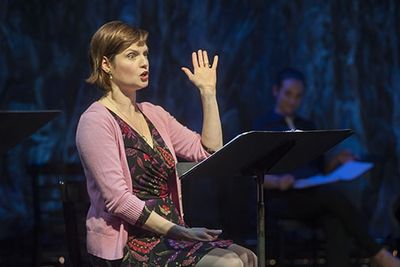 Mary Bacon during the reading of THE MAY QUEEN Photo