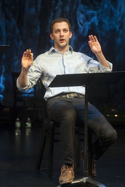 Greg Fallick during the reading of THE MAY QUEEN Photo
