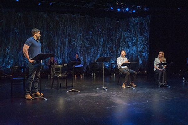 Joe Tippett, Greg Fallick and Megan Ketch during the reading of THE MAY QUEEN Photo