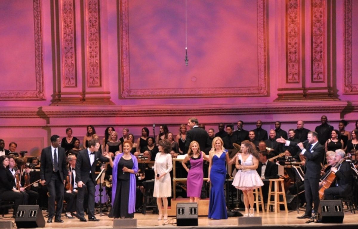 Corey Reynolds, Matthew Morrison, Jenifer Lewis, Linda Hart, Kerry Butler, Laura Bell Bundy, Marissa Jaret Winokur  and Clarke Thorell at 